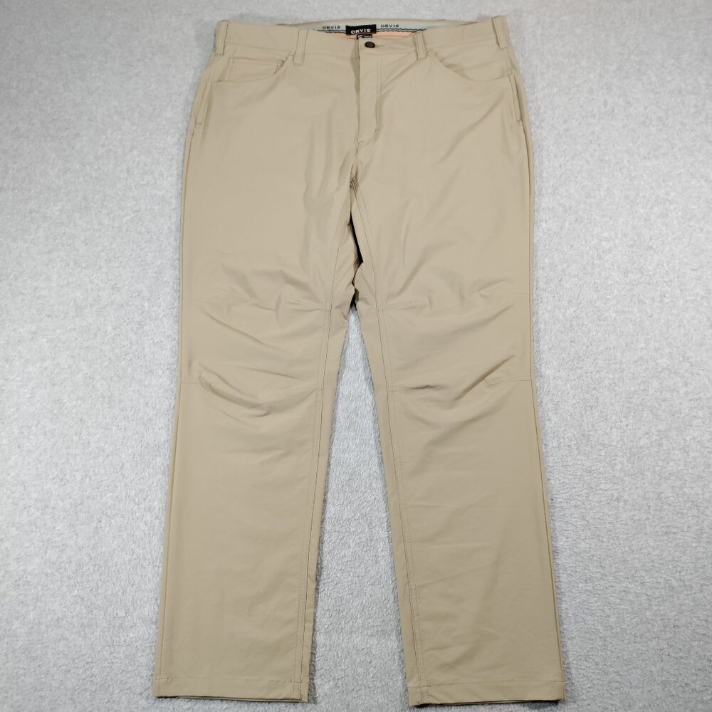 Orvis Pants Mens 38x30 Beige Clearwater Stretch Nylon Performance Hiking Fishing